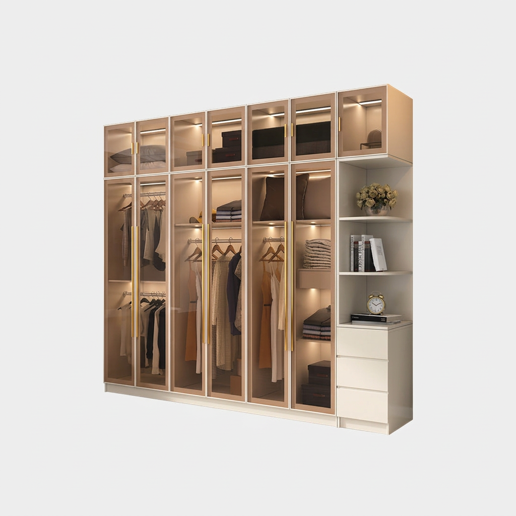 11. Varela glass wardrobe on a white background