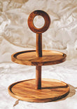 Kora Sheesham Wood Two Tier Cake Stand