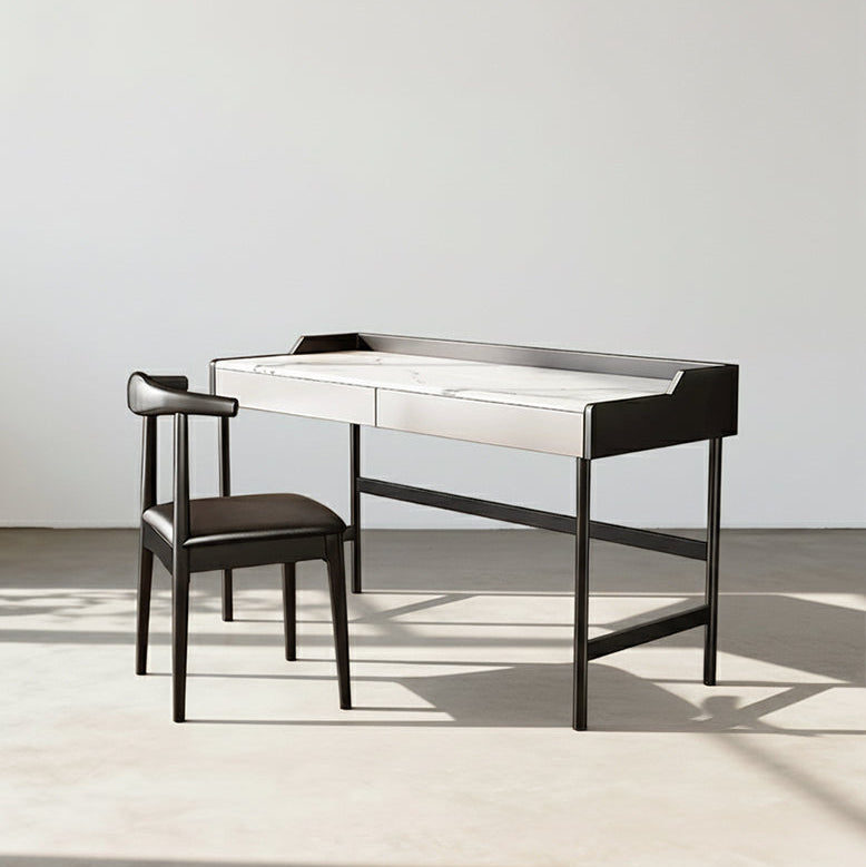 Modern desk with a chair in a minimalistic setting