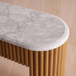 12. Ava white marble top and rounded edge detail
