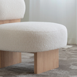12. Evander boucle seat and wooden base detail
