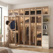 15. Varela glass wardrobe with a person selecting a shirt