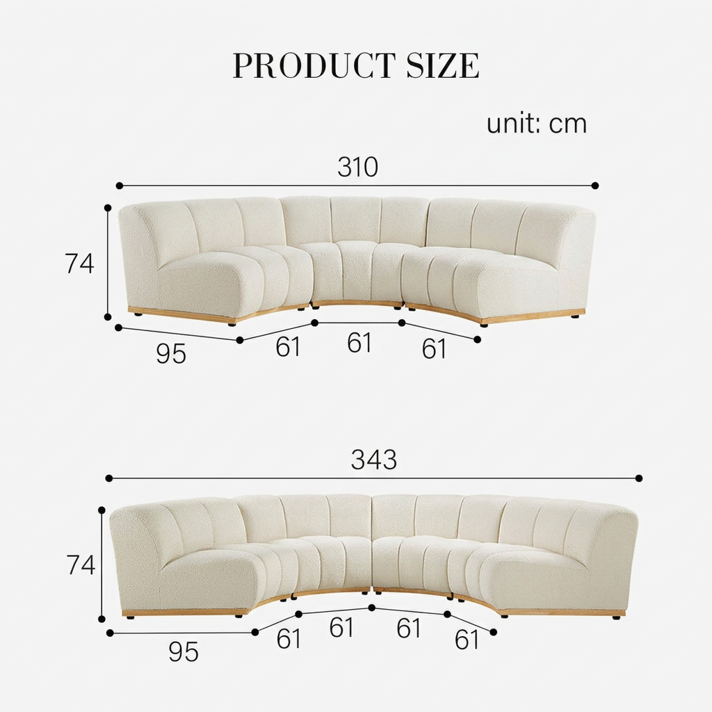 15. Zafar larger curved sofa configuration dimensions