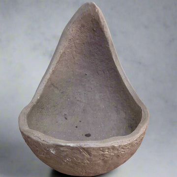 17cm Unglazed Bonsai Pot | Half - Moon | 17cm x 14cm x 15cm | Brown