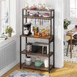 1PCS 5 - Tier Kitchen Bakers Rack Utility Storage Cabinet Floor Standing Microwave Oven Stand Shelves Pantry Spice Rack