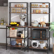 1PCS 5 - Tier Kitchen Bakers Rack Utility Storage Cabinet Floor Standing Microwave Oven Stand Shelves Pantry Spice Rack
