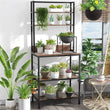 1PCS 5 - Tier Kitchen Bakers Rack Utility Storage Cabinet Floor Standing Microwave Oven Stand Shelves Pantry Spice Rack
