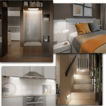 1PCS Human Ultra - thin Sensing Intelligent USB Charging Sensing Light Strip Display Cabinet Kitchen Wardrobe Dimming Light