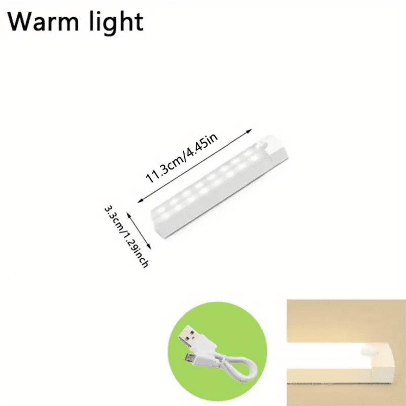 1PCS Human Ultra - thin Sensing Intelligent USB Charging Sensing Light Strip Display Cabinet Kitchen Wardrobe Dimming Light