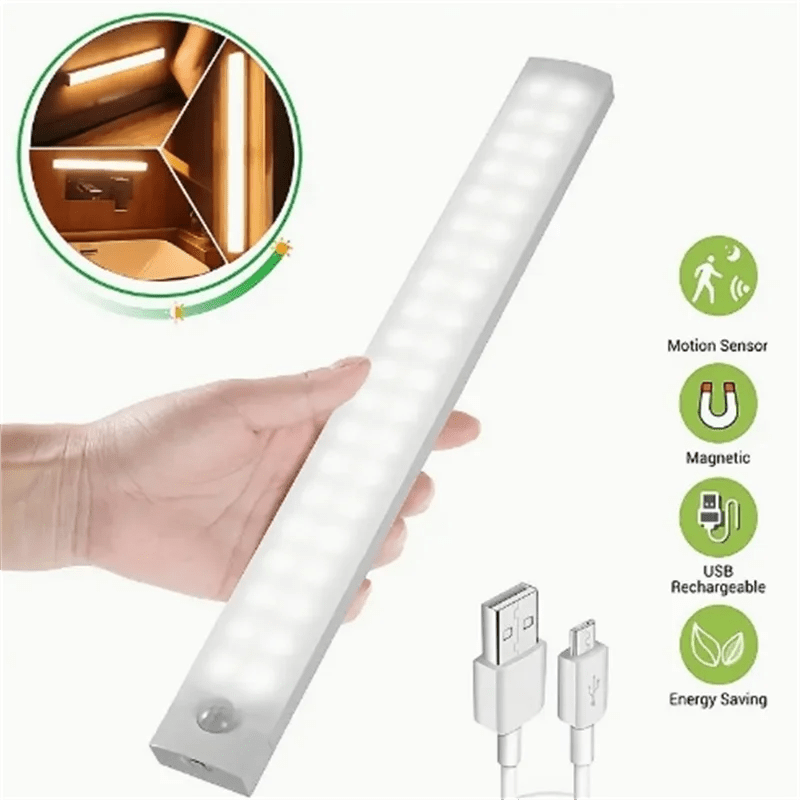 1PCS Human Ultra - thin Sensing Intelligent USB Charging Sensing Light Strip Display Cabinet Kitchen Wardrobe Dimming Light
