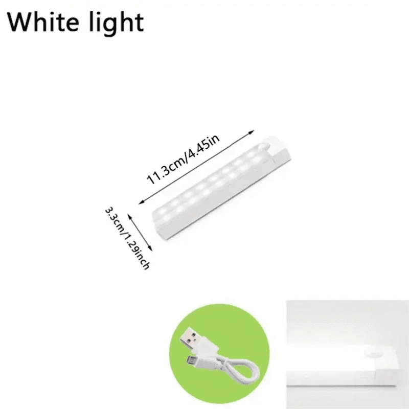 1PCS Human Ultra - thin Sensing Intelligent USB Charging Sensing Light Strip Display Cabinet Kitchen Wardrobe Dimming Light