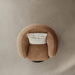 2. Abreu brown swivel armchair viewed from above
