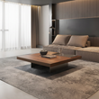 2. Alma wooden coffee table beside a neutral sofa