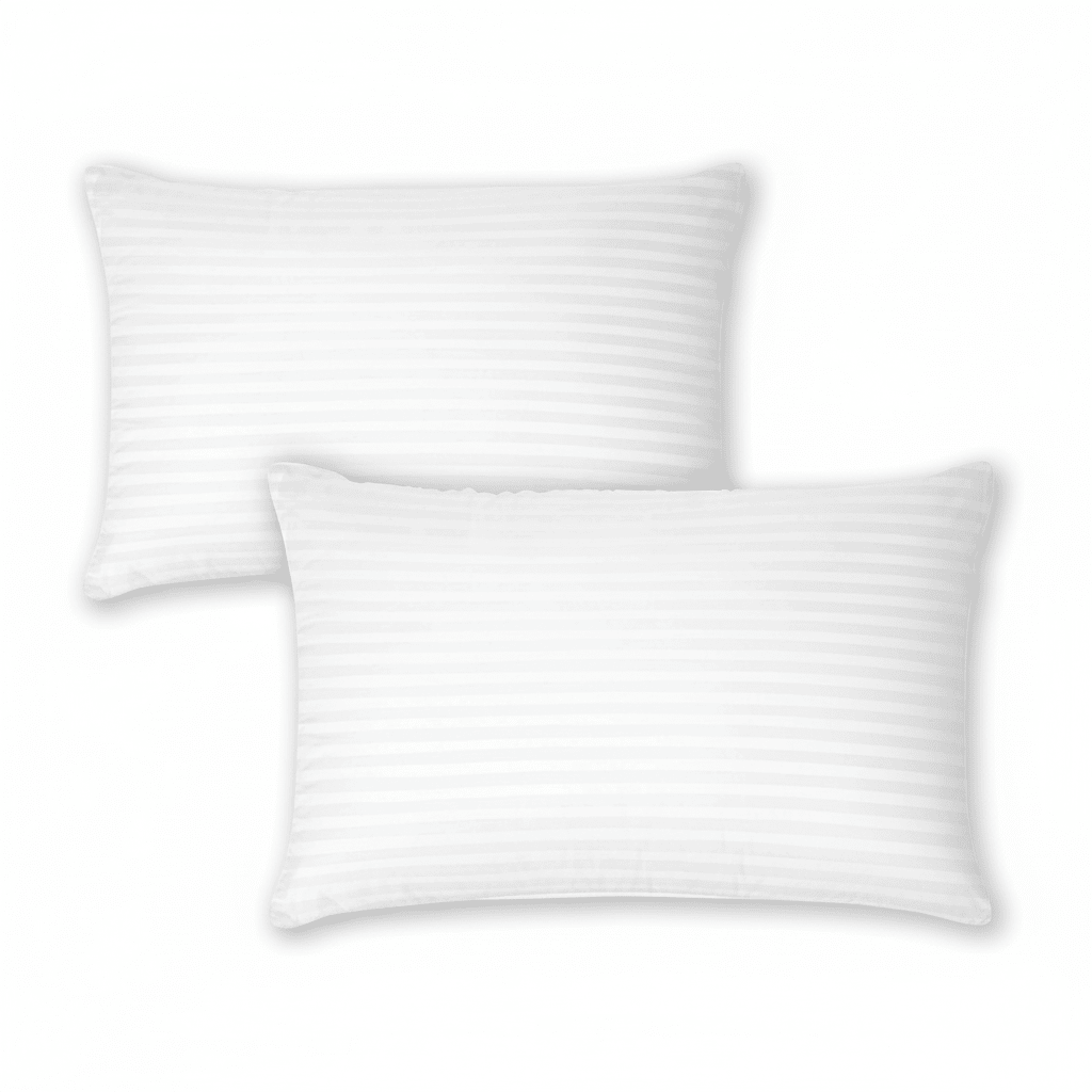 2 Pack Luxury Hotel Pillows Hypoallergenic Hollowfibre Soft Medium Support for Comfortable Sleep