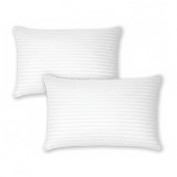 2 Pack Luxury Hotel Pillows Hypoallergenic Hollowfibre Soft Medium Support for Comfortable Sleep