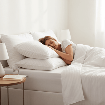 2 Pack Luxury Hotel Pillows Hypoallergenic Hollowfibre Soft Medium Support for Comfortable Sleep