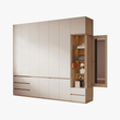 2. Tiwari wardrobe with side mirror on a white background