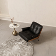2. Vasilev black leather armchair viewed from above