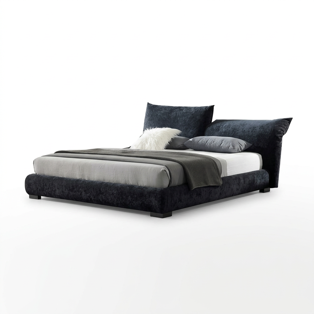 2. Zuri corduroy bed on a white background