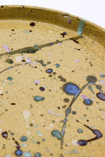 23 cm Oliva Stoneware Handmade Ceramic Dinner Plate