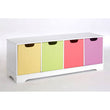 Isla Kids White 4 Coloured Boxes Storage Unit