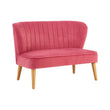 Mia 2 Seat Pink Velvet Kids Sofa
