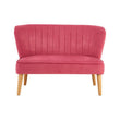 Mia 2 Seat Pink Velvet Kids Sofa