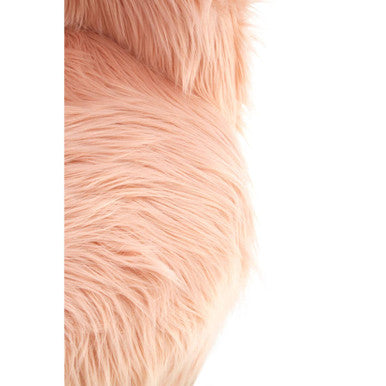 Kids Pink Faux Fur Chair
