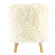 Kids White Faux Fur Chair