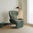 3. Abt green swivel recliner with original ergonomic annotation