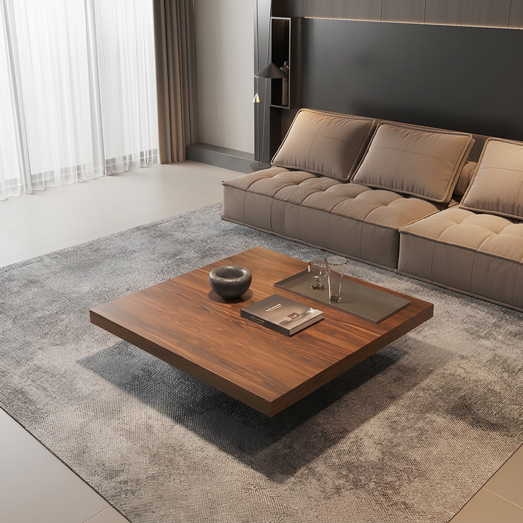 3. Alma wooden coffee table viewed from above