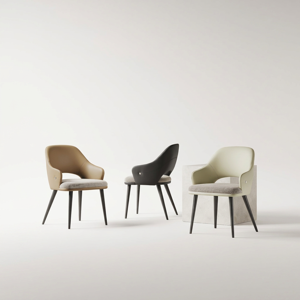 3. Bianchi dining chairs in three colours