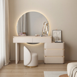 3. Grant white dressing table with illuminated mirror and matching stool