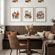 3 Pictures on Wall Autumn Paris Eiffel Tower & Louvre Travel Art wall art | 