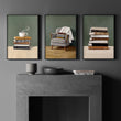 Bohemian Books & Reading Nook wall art displayed on a wall in a styled room