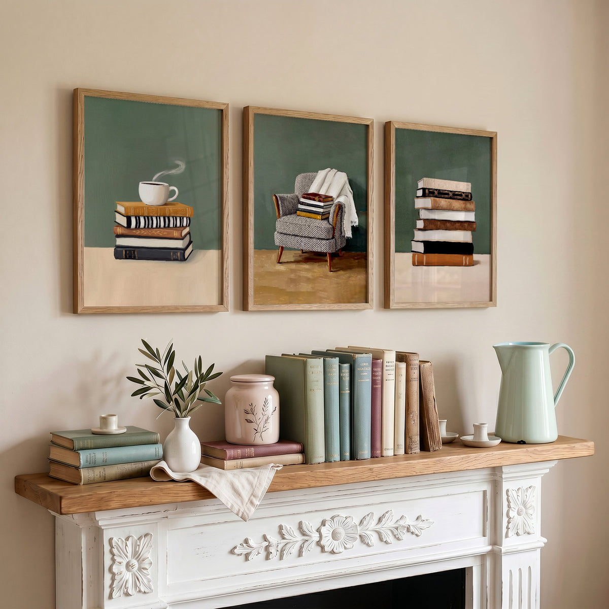 Bohemian Books & Reading Nook wall art displayed on a wall in a styled room — view 3