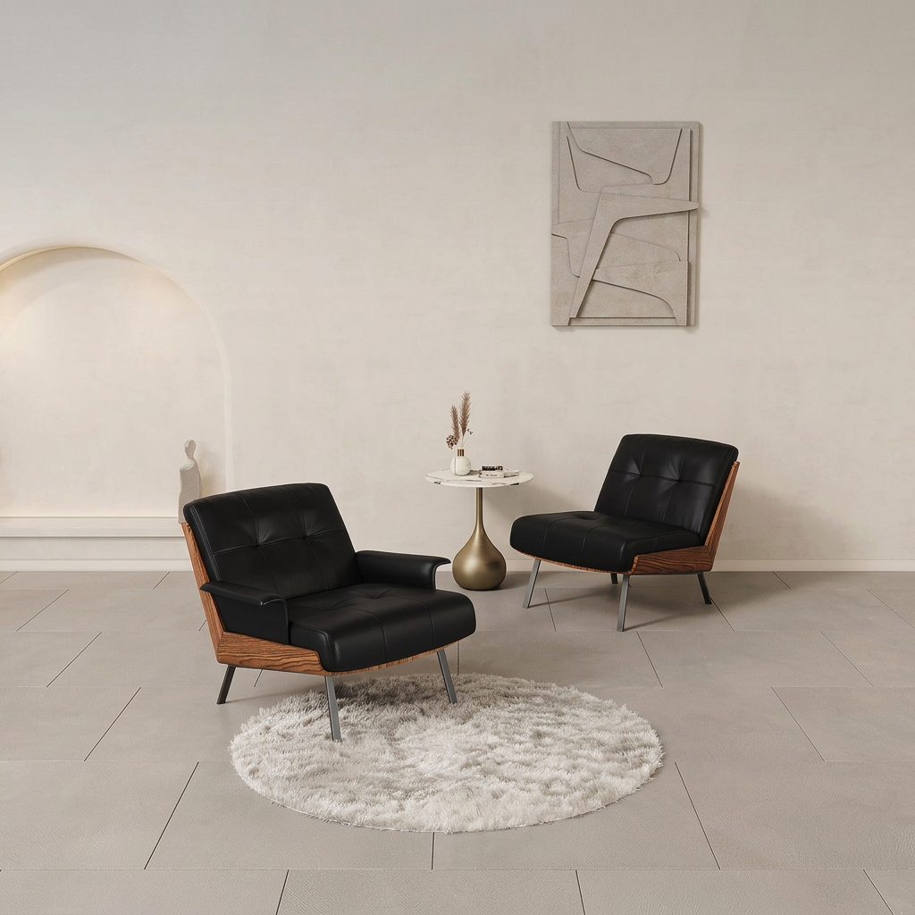 3. Vasilev leather chairs with and without armrests