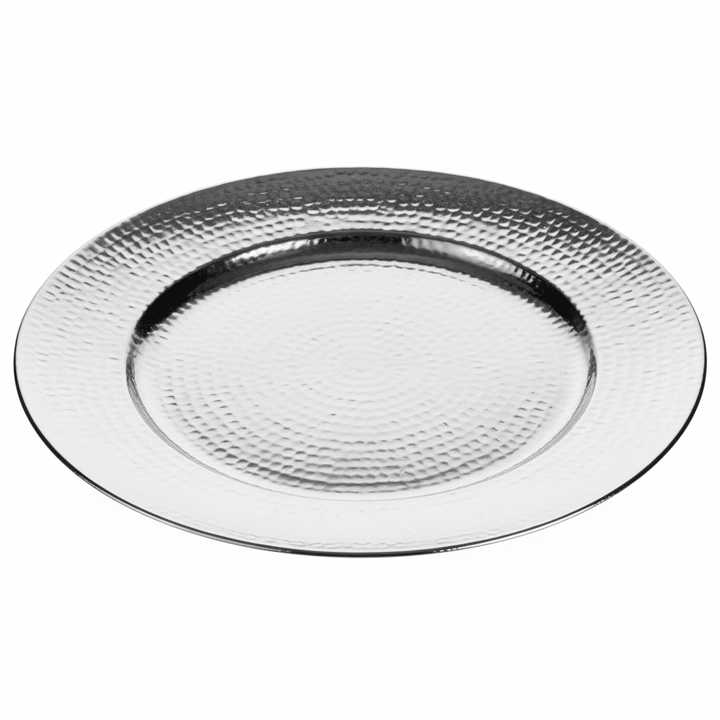33cm Dia Silver Finish Charger Plate