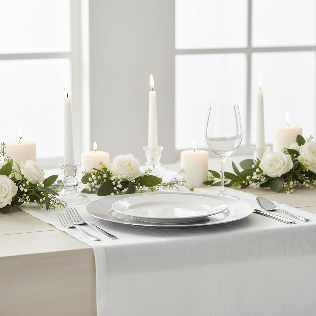 33cm Dia Silver Finish Charger Plate