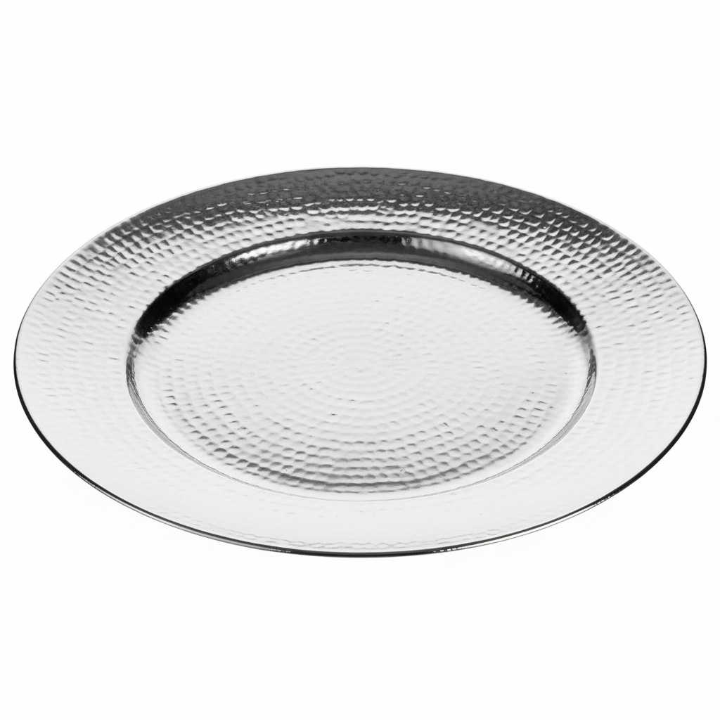 33cm Dia Silver Finish Charger Plate