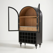4. Akhtar Pahlavi black wine cabinet with open glass doors