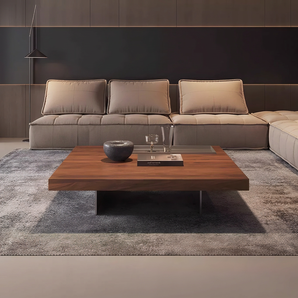 4. Alma wooden coffee table front view