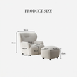 4. Carmen armchair and footstool original dimensions diagram