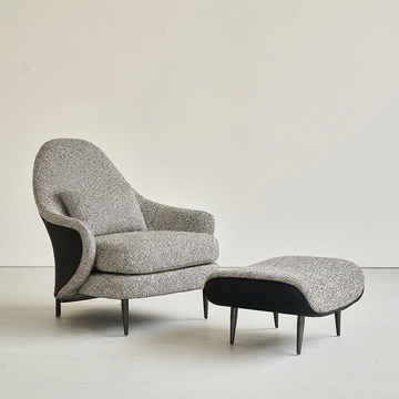 4. Diakite armchair and footstool studio view