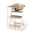 Kinderkraft Enock Wooden Highchair - Wooden White