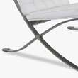 5. Barcelona ottoman chrome frame and floor protector detail