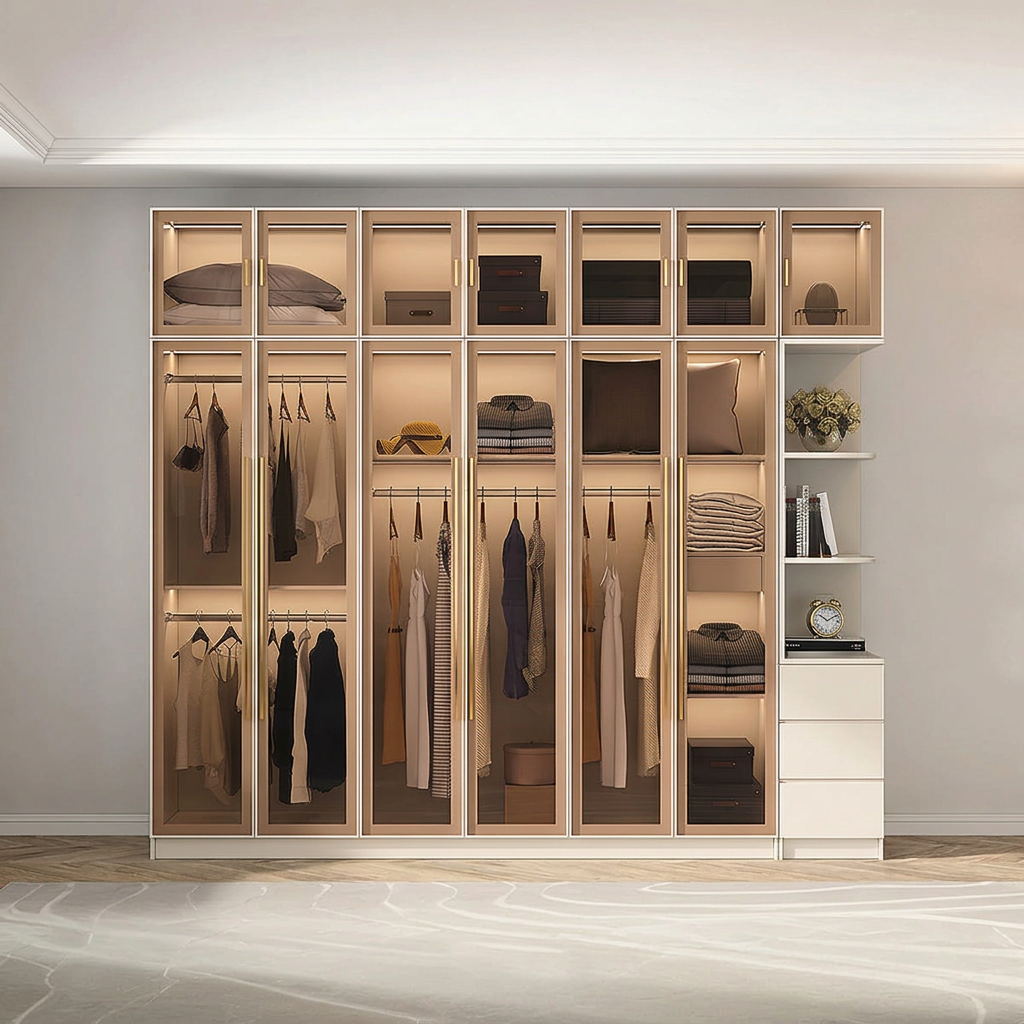 5. Varela glass wardrobe front view
