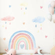 Live Vida Rainbow & Raindrops Wall Stickers