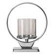 Small Silver Finish Candle Holder | Cirqua