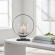 Small Silver Finish Candle Holder | Cirqua